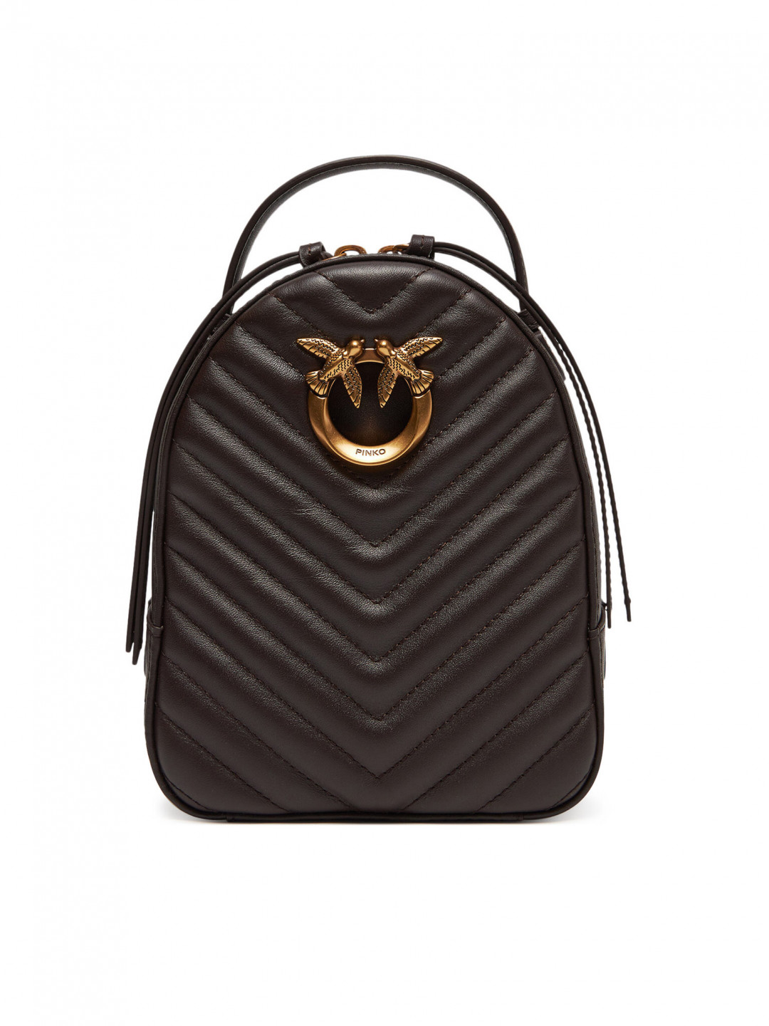 PINKO Batoh Love Click Mini Backpack PE 25 PLTT 103614 A1J2 Hnědá